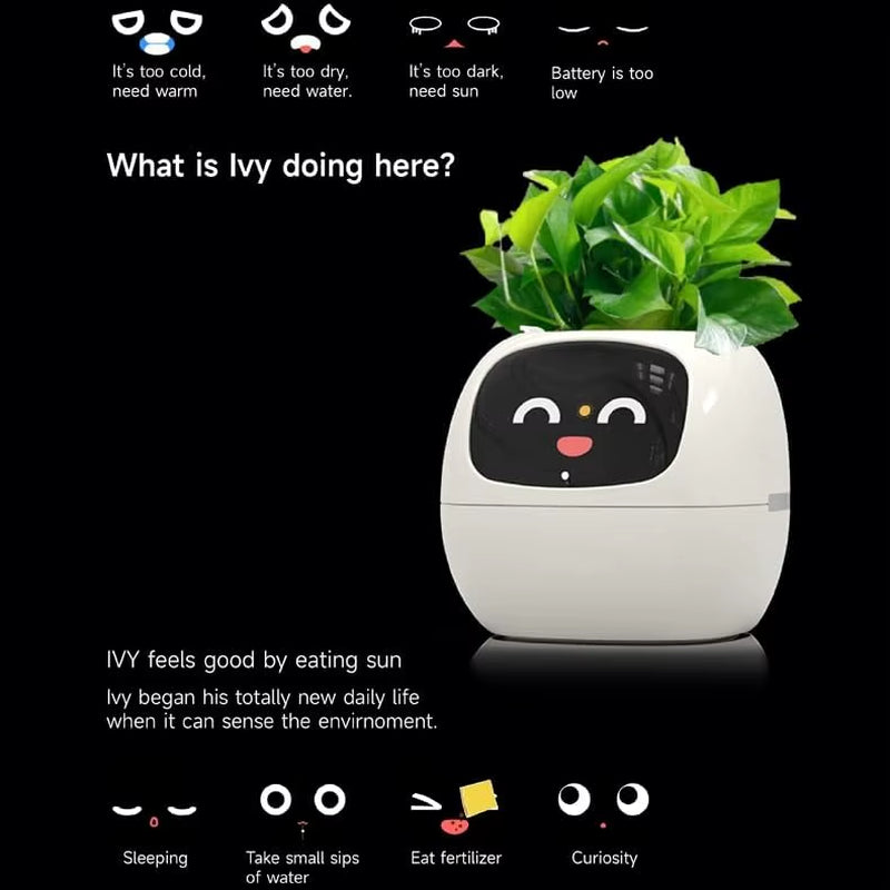 Smart Pot for Plant Small Flower Pot Ivy Desktop Green Plant Vase for Quіtіa Smart Pet Planter