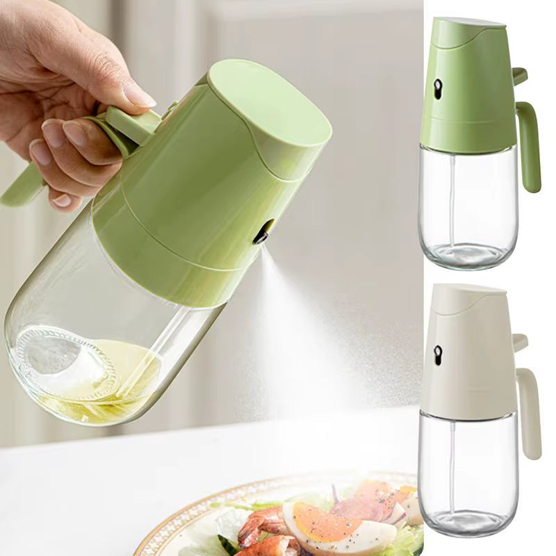 Oil Spray Dispenser Glass Oil Sprayer Mister 300Ml Oil Dispenser Spray and Pour Vinegar Bottle Home Kitchen Accessories for Air