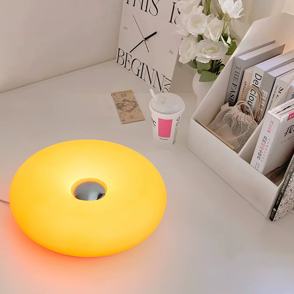 Bauhaus Table Lamp USB Plug Bedroom Bedside Lamp Living Room Dining Room Decoration Donut Ambient Light