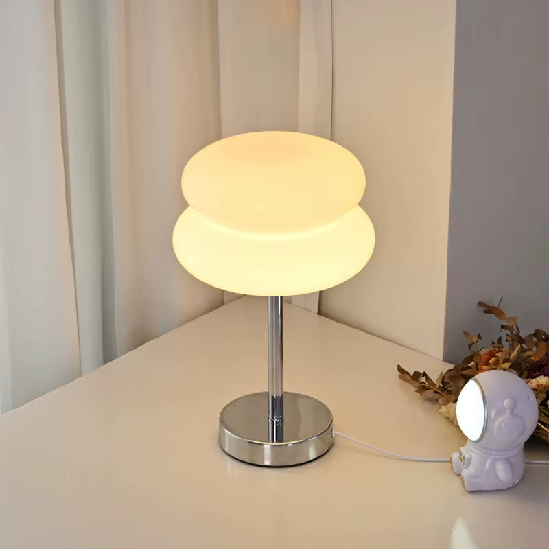 Macaron Glass Table Lamp Trichromatic Dimming Living Room Atmosphere Lamps Eye Protection Night Light Girl Bedroom Bedside Decor