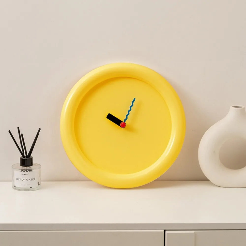 Versatile 30Cm Memphis Wall Clock ABS Battery Operated Desktop Clock Cartoon Home Decoration Housewarming Gift