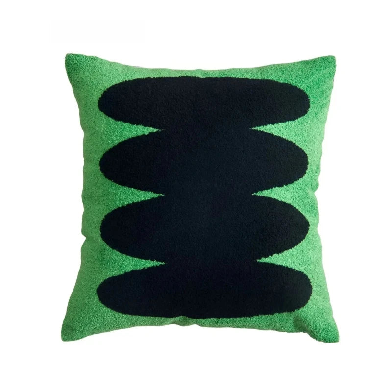 Embroidered Pillow Cover (Green and Black Series)