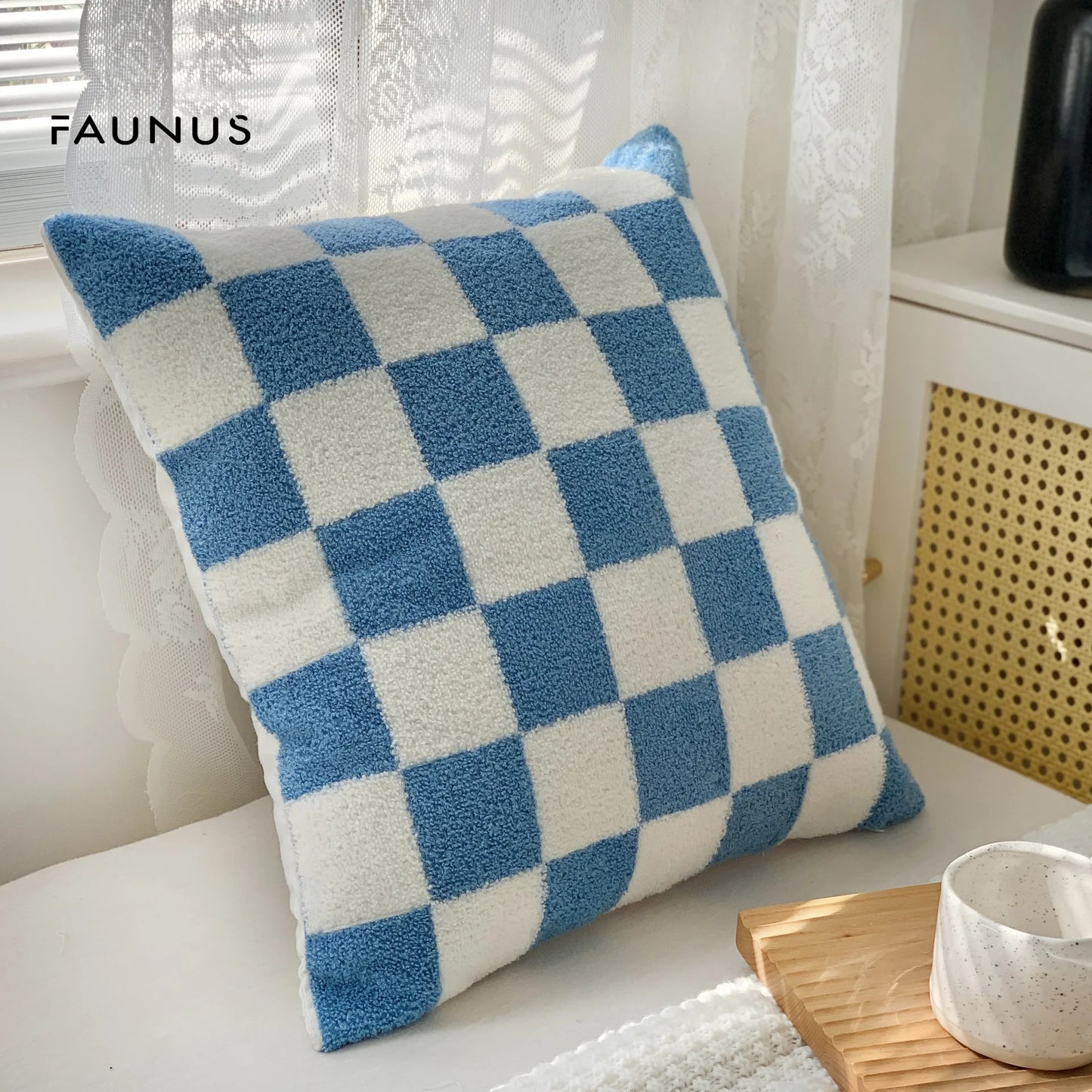 Embroidered Pillow Cover (Klein Blue Series)