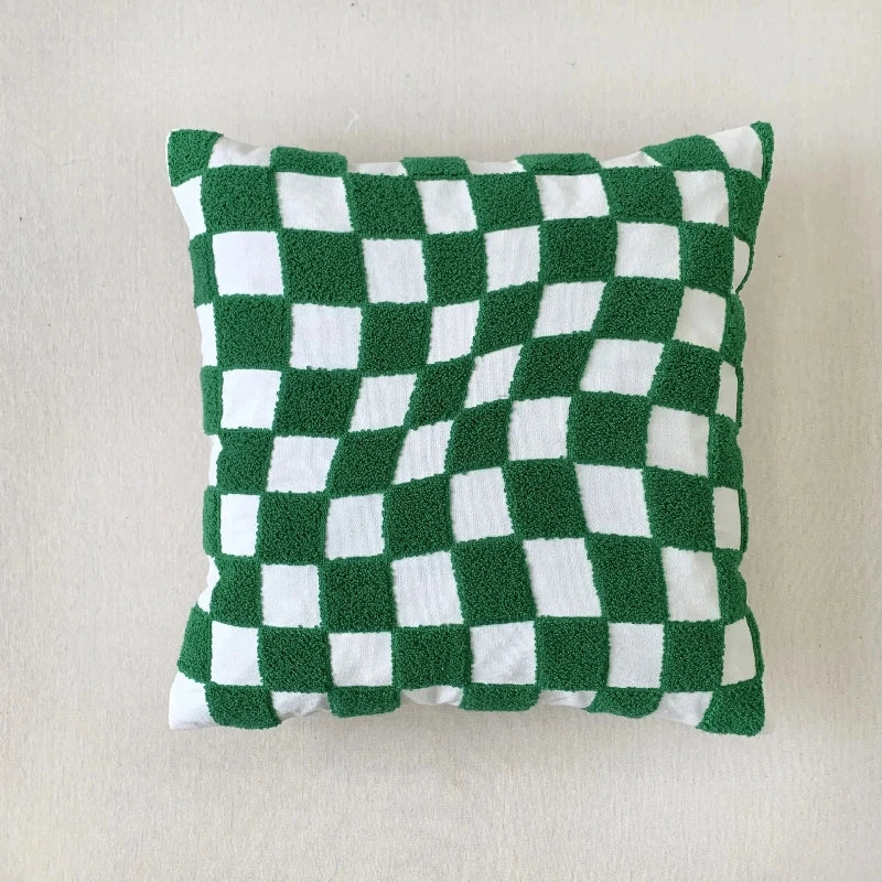 Embroidered Pillow Cover (Green and Black Series)