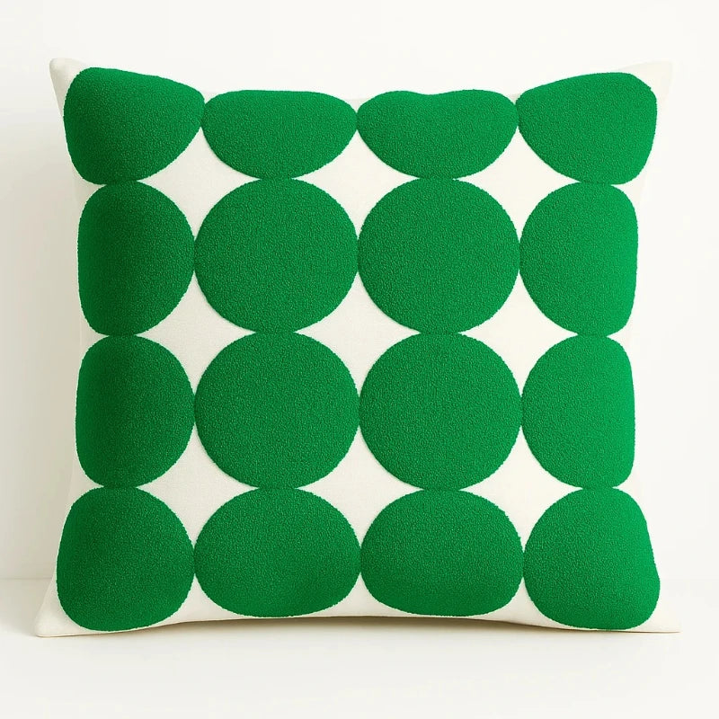 Embroidered Pillow Cover (Green and Black Series)