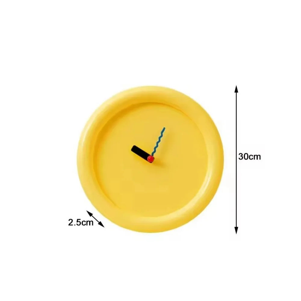 Versatile 30Cm Memphis Wall Clock ABS Battery Operated Desktop Clock Cartoon Home Decoration Housewarming Gift