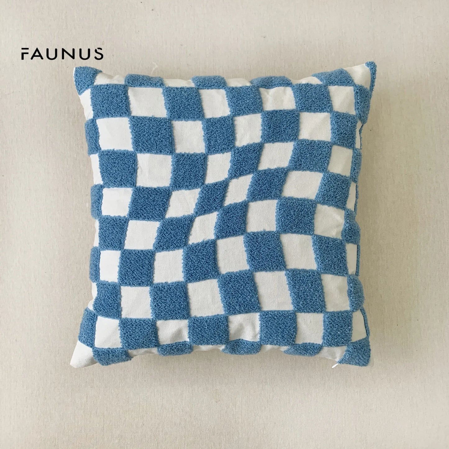 Embroidered Pillow Cover (Klein Blue Series)