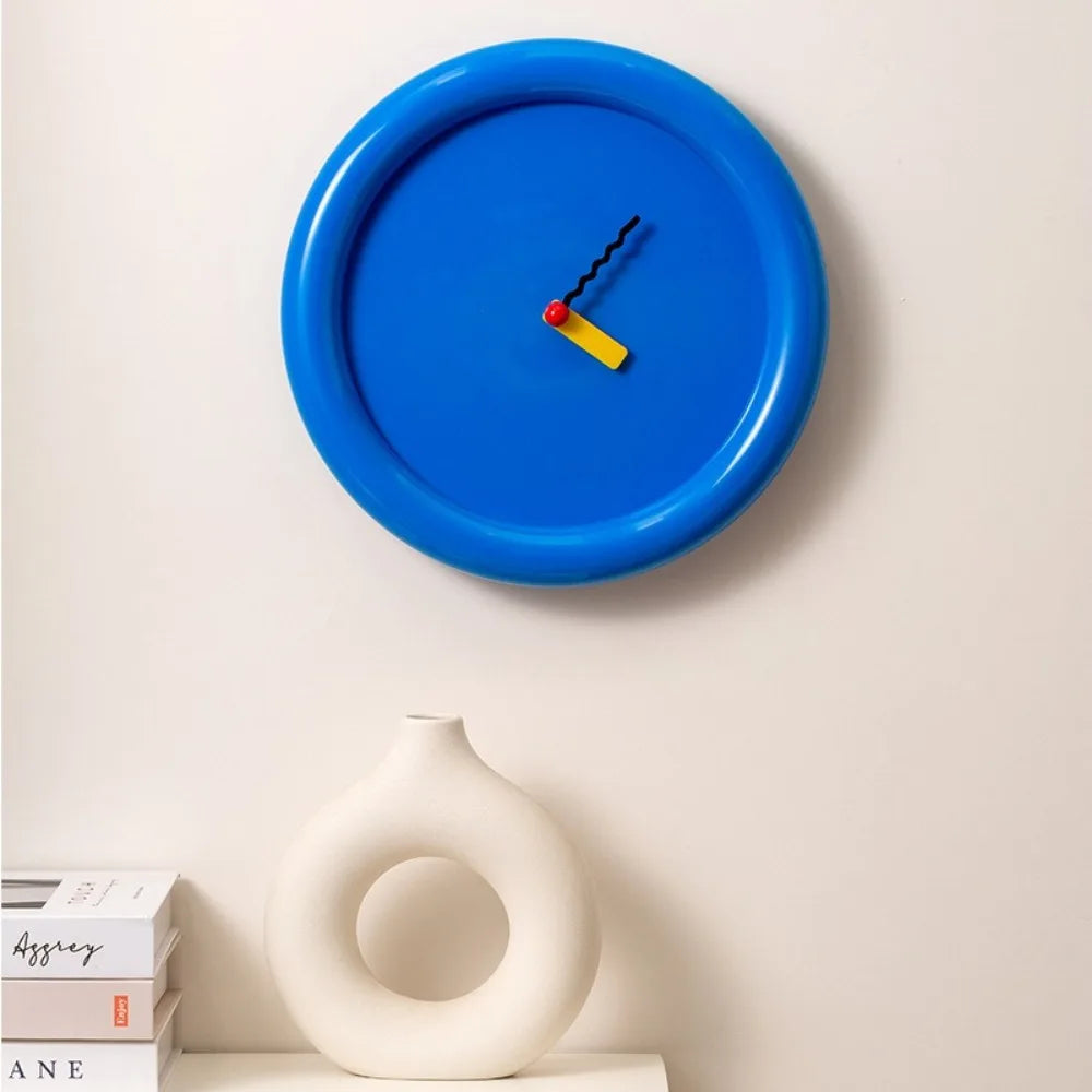 Versatile 30Cm Memphis Wall Clock ABS Battery Operated Desktop Clock Cartoon Home Decoration Housewarming Gift