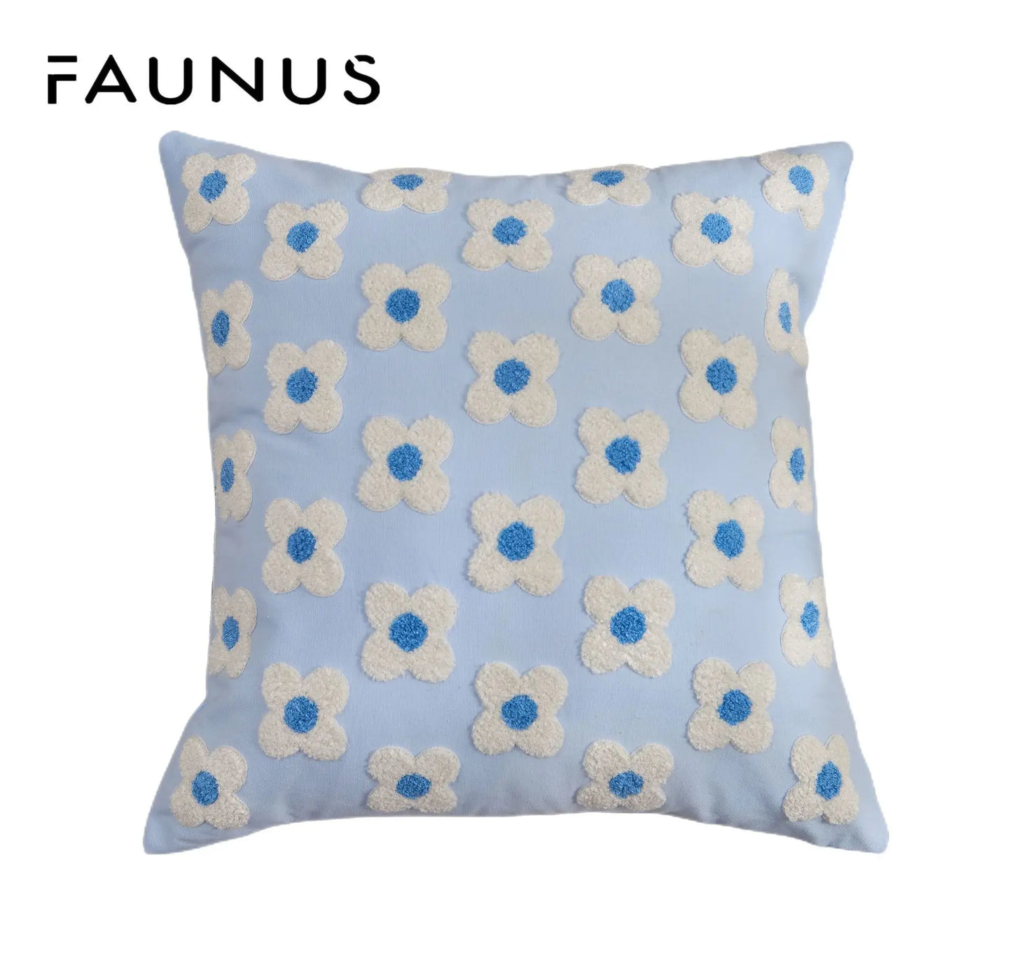Embroidered Pillow Cover (Klein Blue Series)