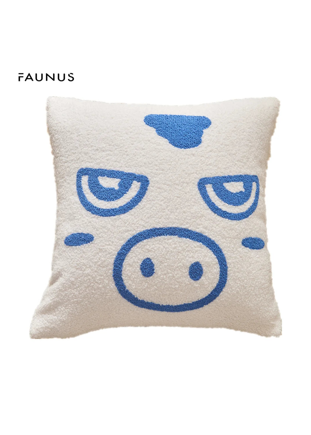 Embroidered Pillow Cover (Klein Blue Series)