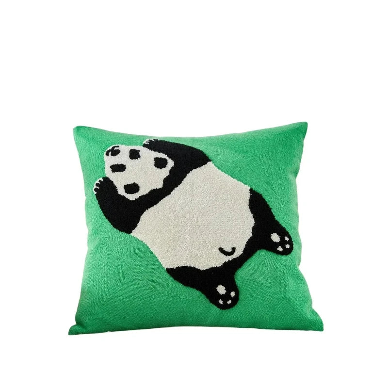 Embroidered Pillow Cover (Green and Black Series)