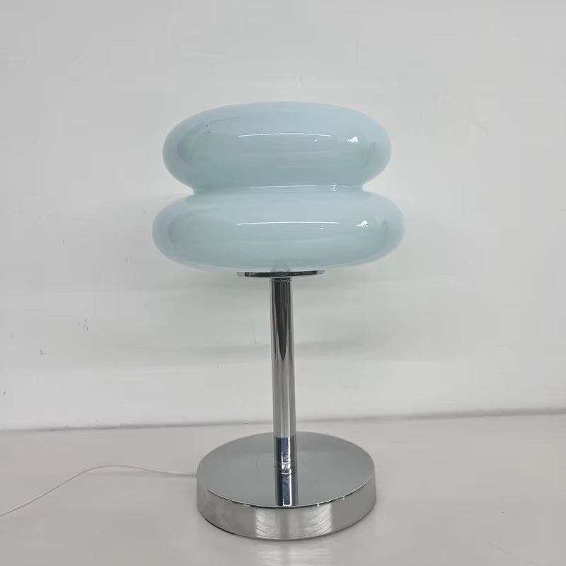 Macaron Glass Table Lamp Trichromatic Dimming Living Room Atmosphere Lamps Eye Protection Night Light Girl Bedroom Bedside Decor