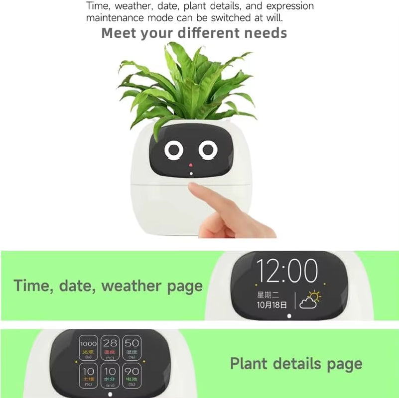 Smart Pot for Plant Small Flower Pot Ivy Desktop Green Plant Vase for Quіtіa Smart Pet Planter