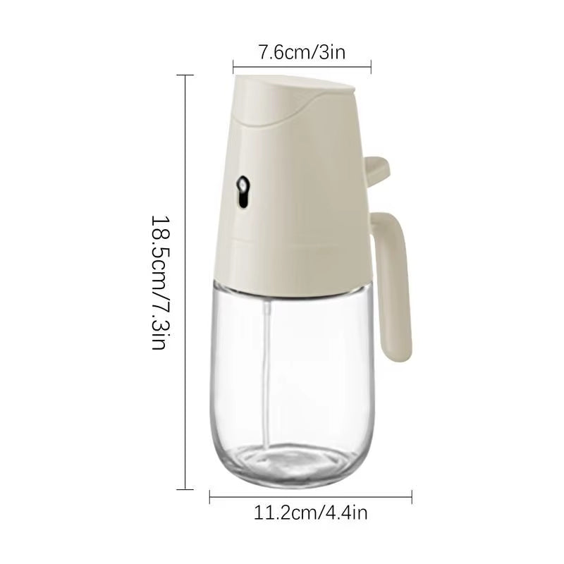 Oil Spray Dispenser Glass Oil Sprayer Mister 300Ml Oil Dispenser Spray and Pour Vinegar Bottle Home Kitchen Accessories for Air