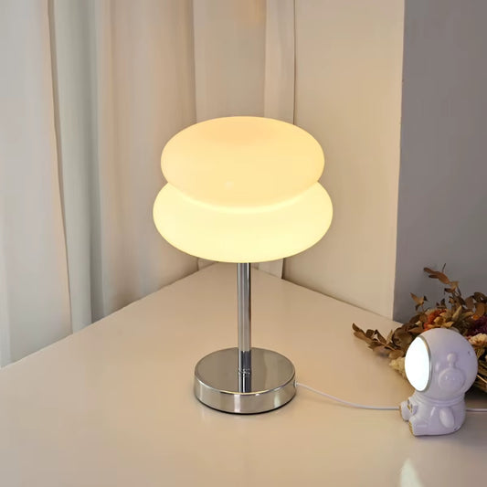 Macaron Glass Table Lamp Trichromatic Dimming Living Room Atmosphere Lamps Eye Protection Night Light Girl Bedroom Bedside Decor