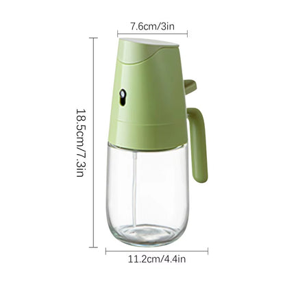 Oil Spray Dispenser Glass Oil Sprayer Mister 300Ml Oil Dispenser Spray and Pour Vinegar Bottle Home Kitchen Accessories for Air