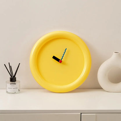 Versatile 30Cm Memphis Wall Clock ABS Battery Operated Desktop Clock Cartoon Home Decoration Housewarming Gift