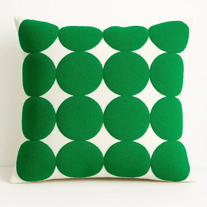 Embroidered Pillow Cover (Green and Black Series)